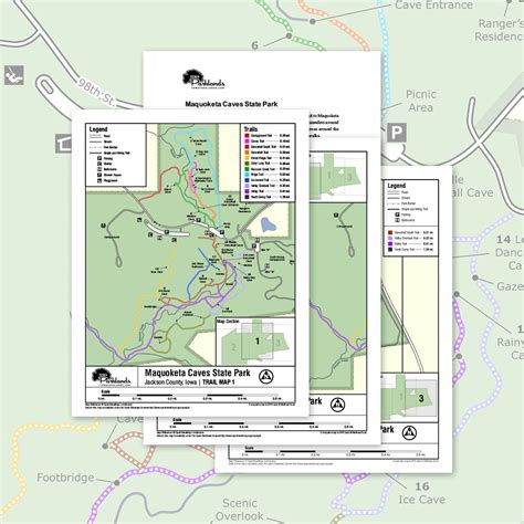 maquoketa caves trail map|Maquoketa Caves State Park Map